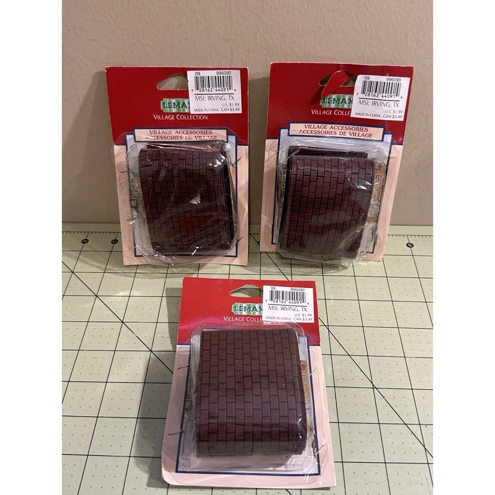 Lemax Village Collection PVC Brick road Lot Of 3 New